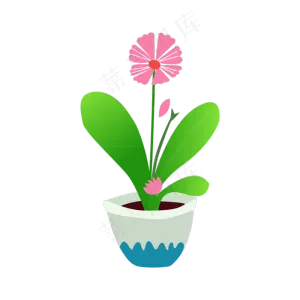 矢量百合花植物装饰图案