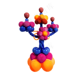 质感造型气球png图