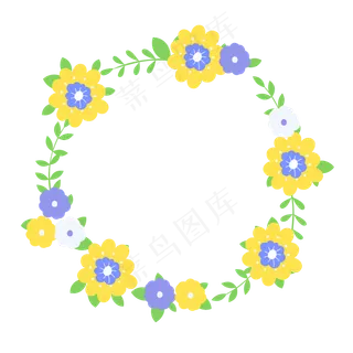 小清新花边花框矢量素材,免抠元素