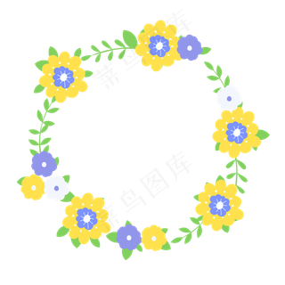 小清新花边花框矢量素材,免抠元素