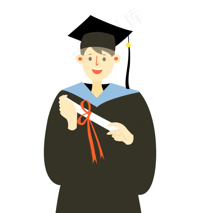 学士服毕业季毕业照插图(2000X2000(DPI:300))psd模版下载