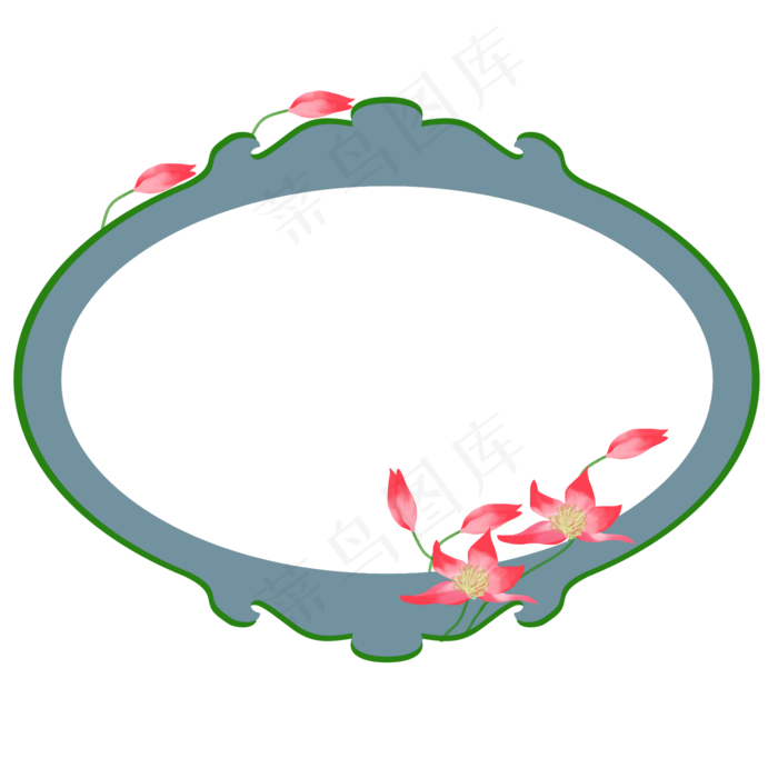 荷花边框png素材