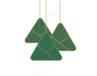 端午节简约绿色粽子