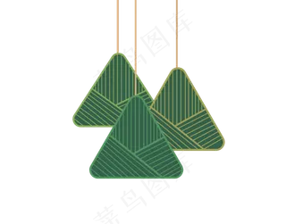 端午节简约绿色粽子