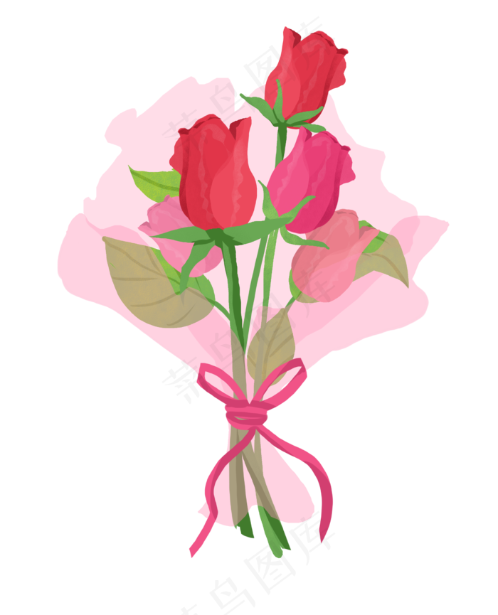 玫瑰手捧花花朵