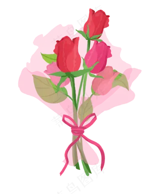 玫瑰手捧花花朵