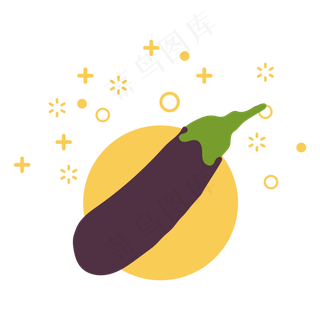 简约卡通立秋处暑农作物图形元素