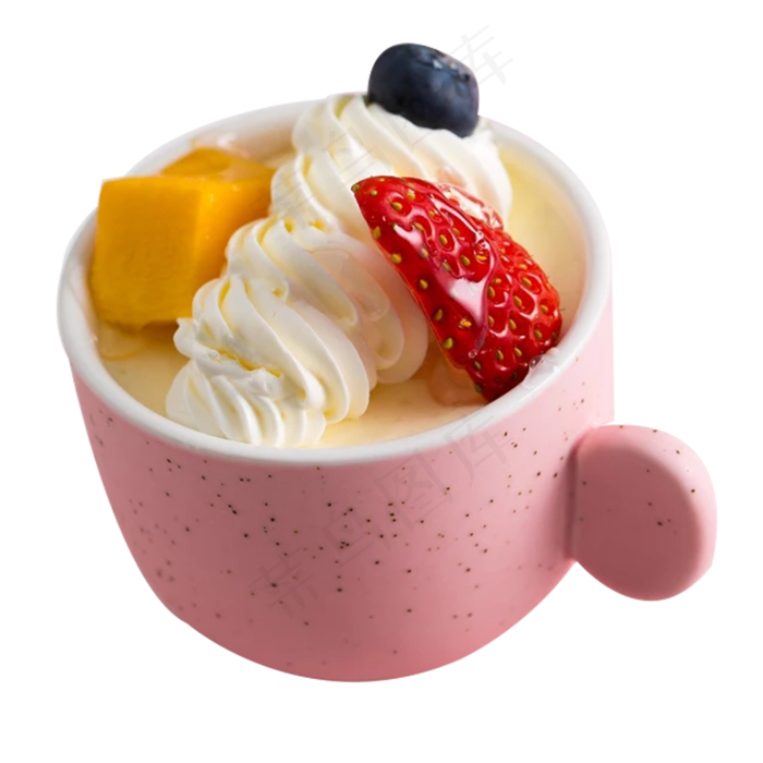 实拍生日草莓奶油蛋糕,免抠元素