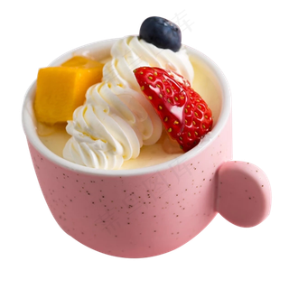 实拍生日草莓奶油蛋糕,免抠元素