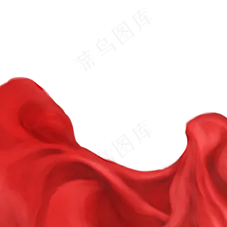 红色丝绸素材,免抠元素