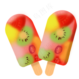 混合水果果肉雪糕冰淇淋