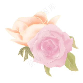 节日小清新手绘花叶装饰,免抠元素