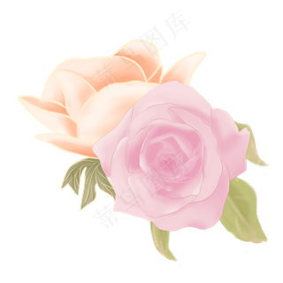 节日小清新手绘花叶装饰,免抠元素