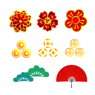 春节图标小元素节日,免抠元素