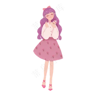 女神节妇女节女生节38少女喷香水p,免抠元素