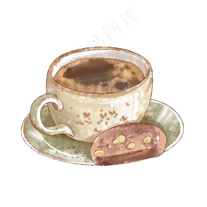 下午茶水彩面包奶茶(2000X2000(DPI:299))psd模版下载
