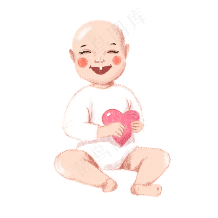 母亲节抱着爱心的婴儿(2000X2000(DPI:300))psd模版下载