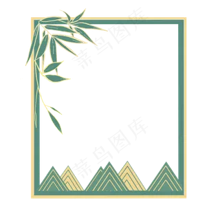 简约国潮端午边框