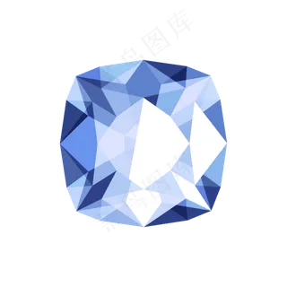 矢量卡通免扣宝石