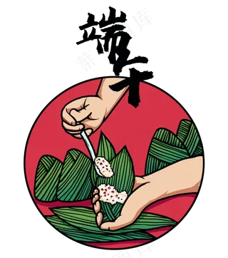 国潮包粽子端午