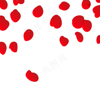 飘散的玫瑰花瓣