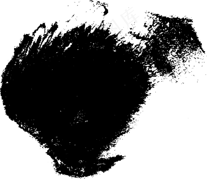 松树水墨笔刷ai矢量模版下载