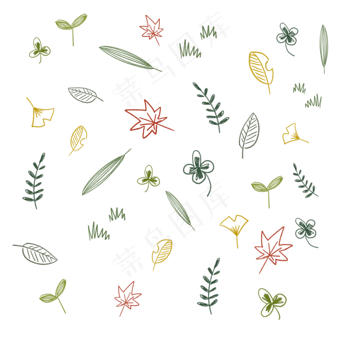 卡通迷你印花图案,免抠元素(3500X3500(DPI:300))psd模版下载