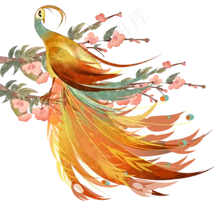 新国潮中国风华丽孔雀