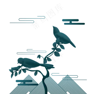 中国风新中式花鸟