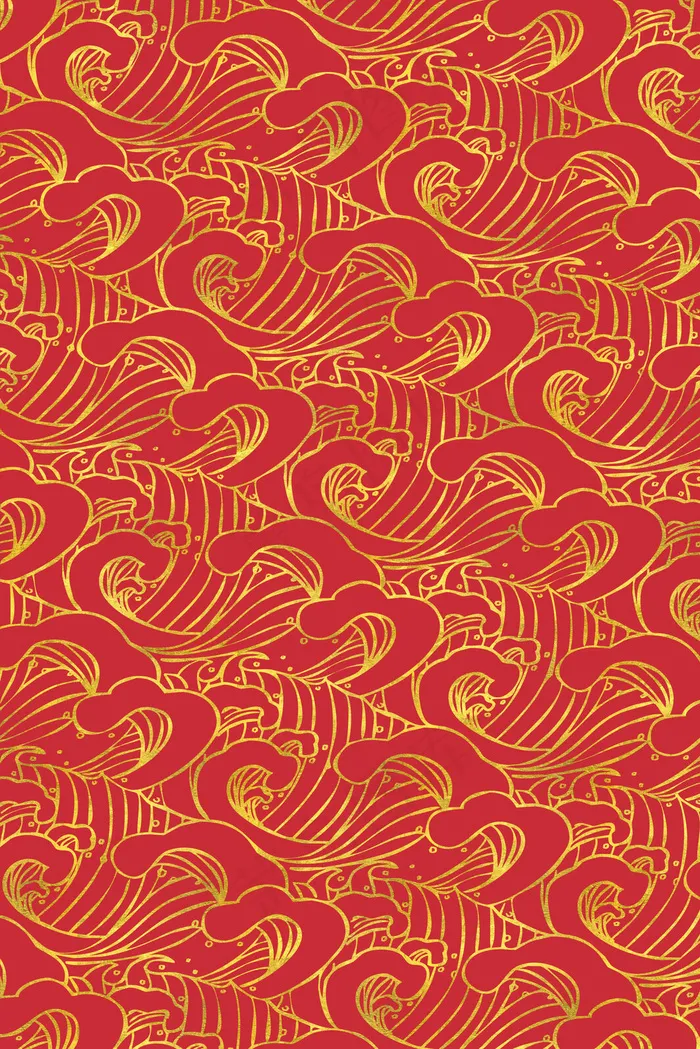 红金浪花质感底纹(3545*5315px 	      )psd模版下载