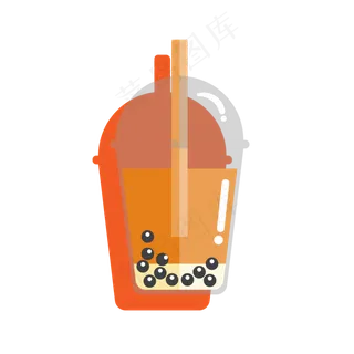 珍珠奶茶PNG免抠