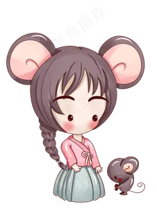 妇女节生肖妈妈卡通人物粉灰色png,免抠元素 妇女节生肖妈妈卡通人物粉灰色png,免抠元素