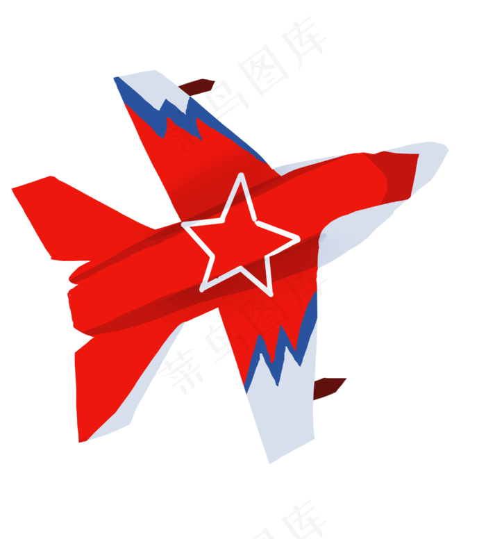 建军节红色飞机