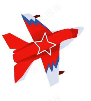 建军节红色飞机