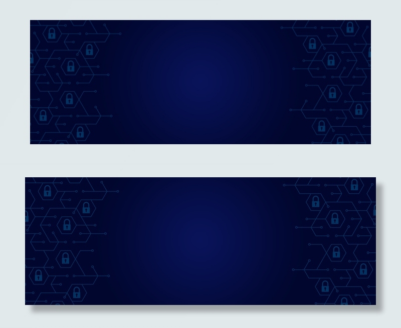 蓝色商务科技信息安全banner背景