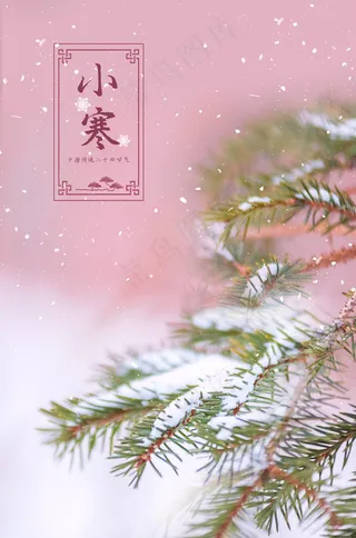 简约中国传统节气二十四节气小寒