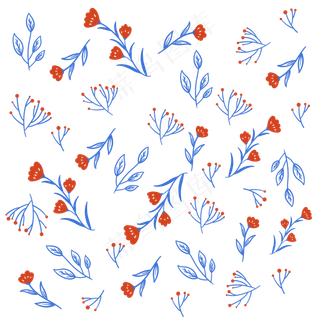 平铺小清新花朵