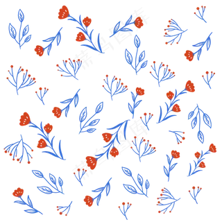 平铺小清新花朵