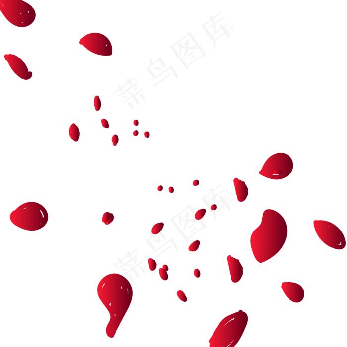 红玫瑰飘舞素材