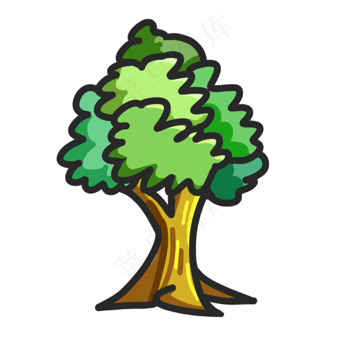 简约的植树节树木(2000X2000(DPI:300))psd模版下载
