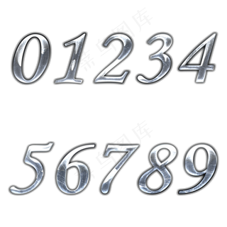 原创抛光银面数字