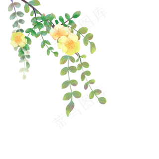 中国风复古水彩花卉