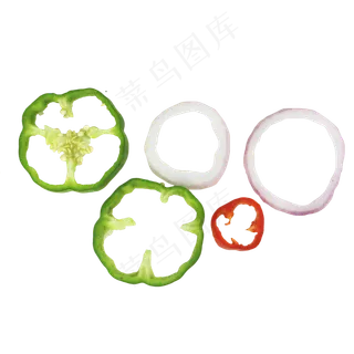 辣椒洋葱圈蔬菜,免抠元素