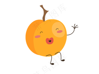 矢量卡通橘子