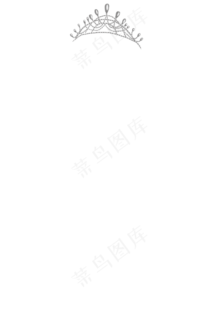 带珍珠水晶王冠的白色婚礼头纱P(2000X3000(DPI:300))psd模版下载