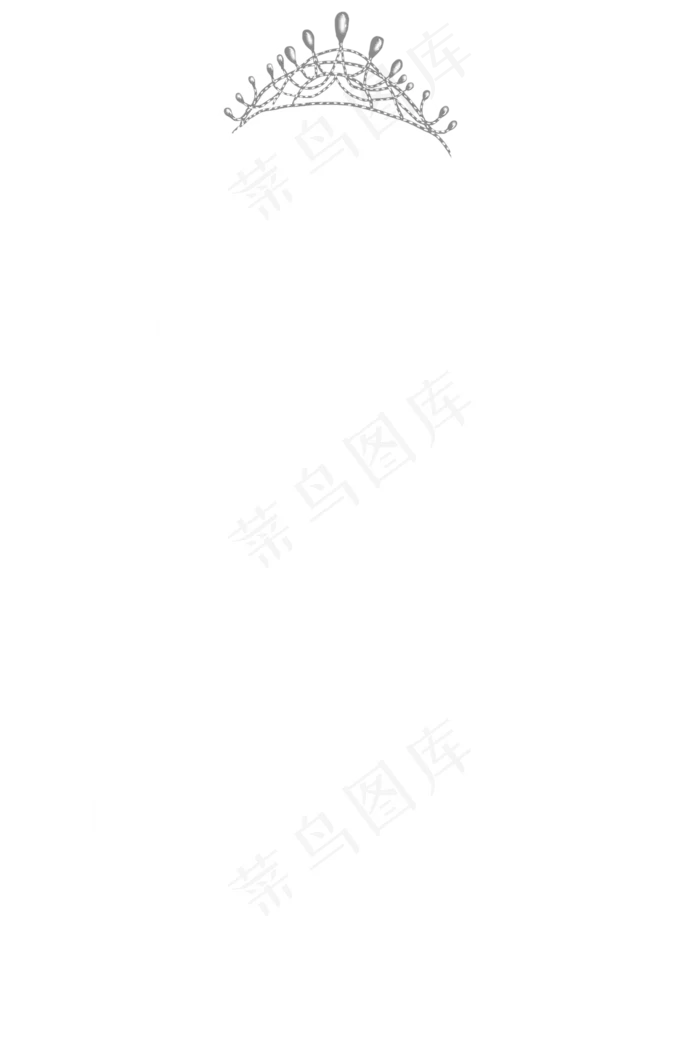带珍珠水晶王冠的白色婚礼头纱P(2000X3000(DPI:300))psd模版下载