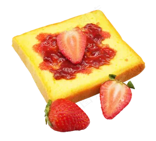 草莓酱面包片