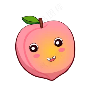 卡通桃子png素材