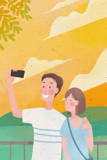 五一劳动节出游风光自拍