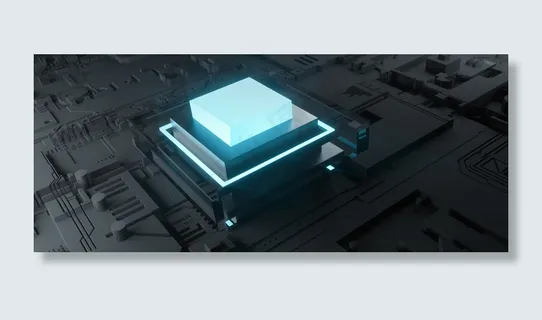 蓝色5G科技电路板芯片淘宝banner